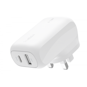 Belkin WCB009myWH BoostCharge 42W 雙連接埠快速家用充電器